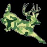 Shore Redneck Hunter Camo  Jumping Buck Decal