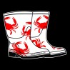 Shore Redneck Waterman Red Crab Boots Decal