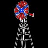 Shore Redneck Dixie Windmill Decal