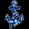 Shore Redneck Blue Digital Camo Anchor Decal