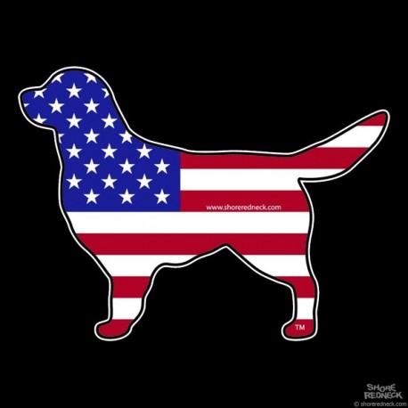 Shore Redneck USA Golden Retriever Decal