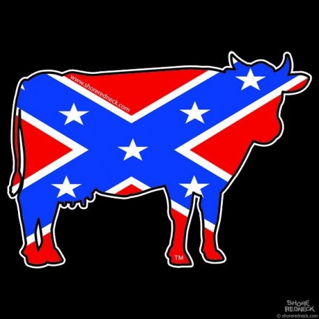 Shore Redneck Dixie  Cow Decal