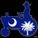 Shore Redneck SC Flag Tractor Decal