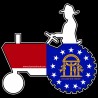 Shore Redneck Georgia Flag Tractor Decal