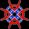 Shore Redneck Dixie Ships Wheel Decal