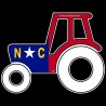 Shore Redneck NC Flag Modern Tractor Decal