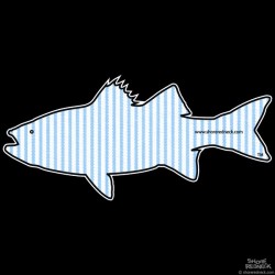 Shore Redneck Seer Sucker Striper Decal