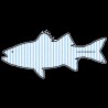 Shore Redneck Seer Sucker Striper Decal