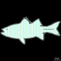 Shore Redneck Mint Seer Sucker Striper Decal