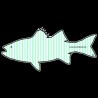 Shore Redneck Mint Seer Sucker Striper Decal