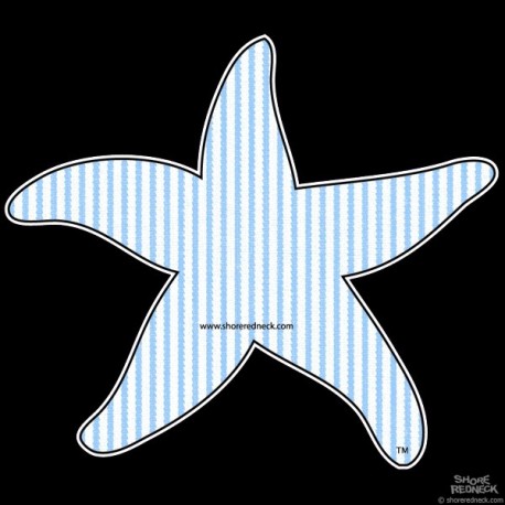 Shore Redneck Seer Sucker Starfish Decal