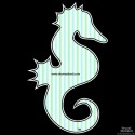 Shore Redneck Mint Seer Sucker Seahorse Decal