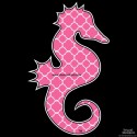 Shore Redneck Coral Quatrafoil Seahorse Decal