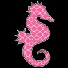 Shore Redneck Coral Quatrafoil Seahorse Decal