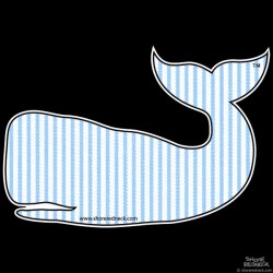 Shore Redneck Seer Sucker Whale Decal