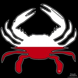 Shore Redneck Poland Flag Crab Decal