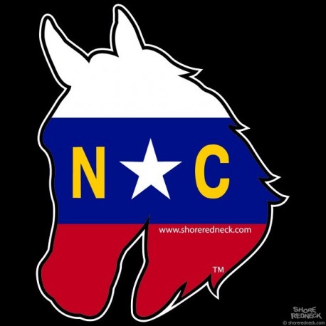 Shore Redneck NC Horse Head Decal