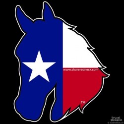 Shore Redneck Texas Horse Head Decal