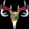 Shore Redneck Florida Buck Skull Decal