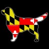 Shore Redneck MD Flag Golden Retriever Decal