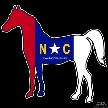 Shore Redneck NC Flag Horse Decal