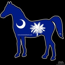 Shore Redneck SC Flag Horse Decal