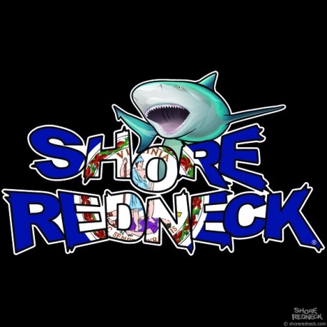 Shore Redneck Bullshark on Top VA Decal