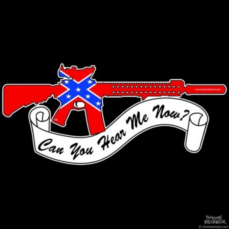 Shore Redneck Dixie Flag Can You Hear Me Now Decal