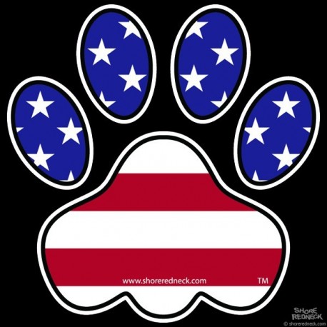 Shore Redneck USA Cat Paw Decal