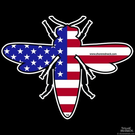 Shore Redneck USA Honeybee Decal