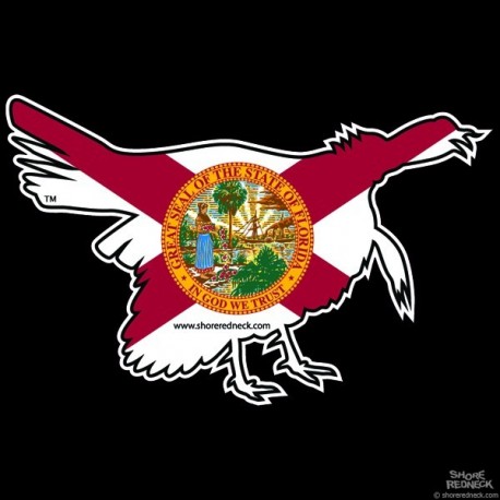 Shore Redneck Gobbling FL Turkey Decal