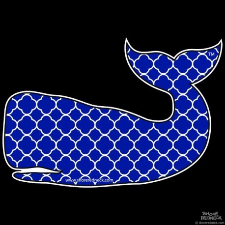 Shore Redneck Quatrafoil Navy Whale Decal