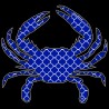 Shore Redneck Navy Quatra Crab Decal