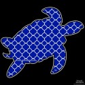 Shore Redneck Navy Quatrafoil Turtle Decal