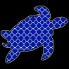 Shore Redneck Navy Quatrafoil Turtle Decal