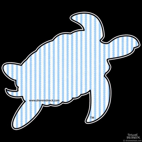 Shore Redneck Seer Sucker Turtle Decal