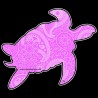 Shore Redneck Pink Sky Paisley Turtle Decal