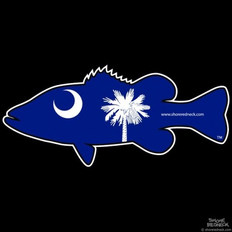 Shore Redneck South Carolina Bass Decal