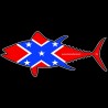 Shore Redneck Dixe Flag Tuna Decal