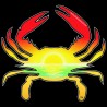 Shore Redneck Shore Sunset Crab Decal