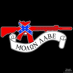 Shore Redneck AR-15 Dixie Molon Labe Decal