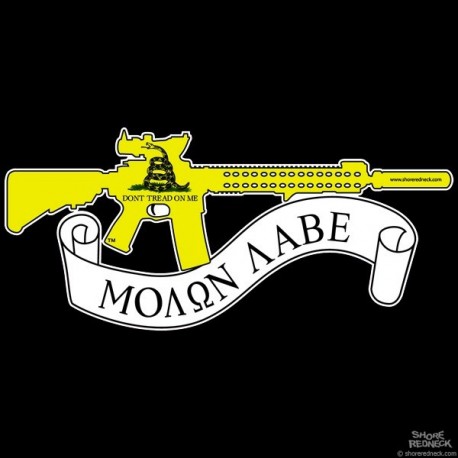 Shore Redneck AR-15 Gadsden Molon Labe Decal