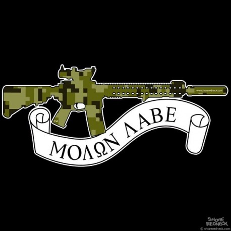 Shore Redneck AR-15 Digi Camo Molon Labe Decal