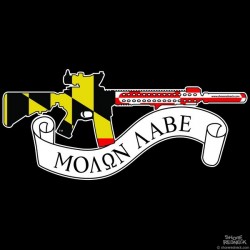 Shore Redneck AR-15 MD Molon Labe Decal