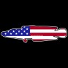 Shore Redneck US Flag Shore Snakehead Decal