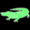 Shore Redneck Green Paisley Gator Decal