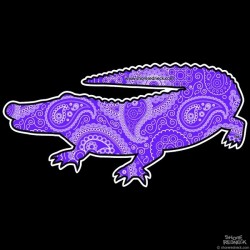 Shore Redneck Purple PaisleyGator Decal