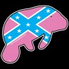 Shore Redneck Pink Dixie Manatee Decal