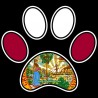 Shore Redneck Florida Dog Paw Print Decal