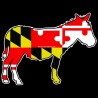 Shore Redneck Maryland Flag Donkey Decal